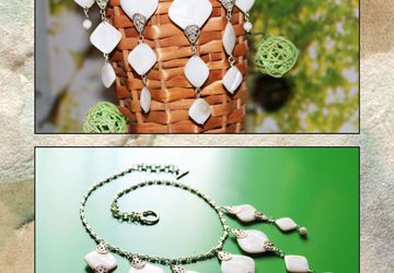 Колье из белого перламутра