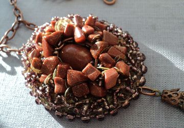 Кулон Золотой песок Авантюрин