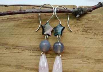 Серьги с природными камнями