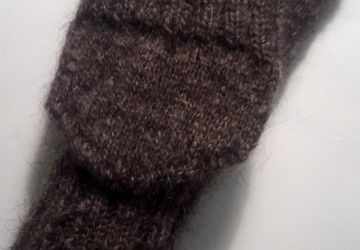 Варежки - трансформеры пуховые, серые