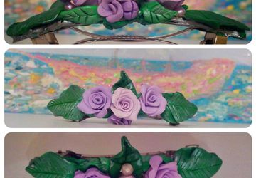 Заколка для волос из полимерной глины