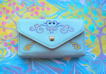 Кошелек для денег и телефона одновременно, точечная роспись. 