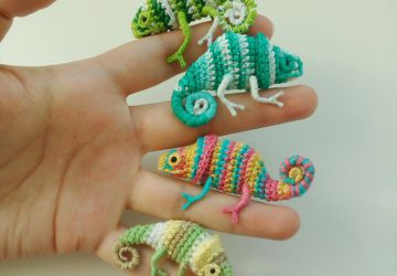 Хамелеончик брошь