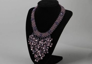 Колье "Сиреневый водопад