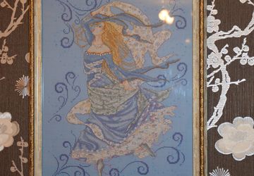 Вышитая картина "Богиня воздуха"