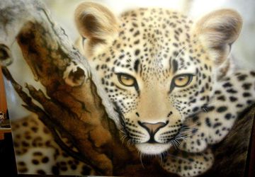 Картина в технике аэрография без рамы