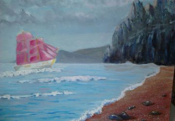 Алые паруса, картина маслом