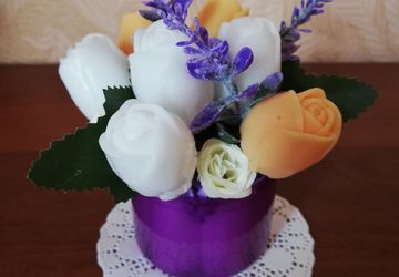 Букетик из мыла