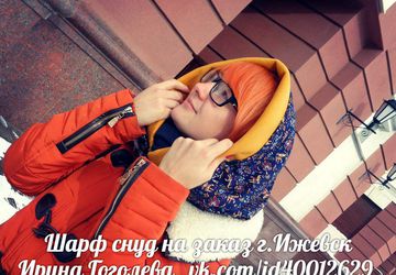 Уютный шарф-снуд (шарф-хомут, труба)