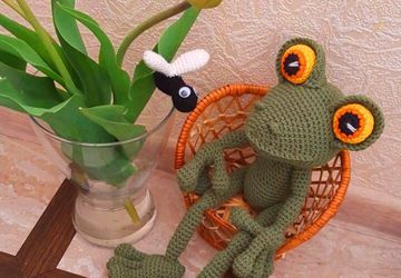 Лягушка вязаная