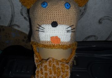 шапочка с шарфом