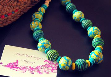 Бусы Желтые цветы