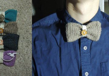 Вязаные галстуки-бабочки