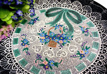 Декоративная тарелка "Незабудки"