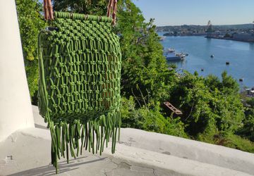 Авторская сумка в технике макраме "Лето"