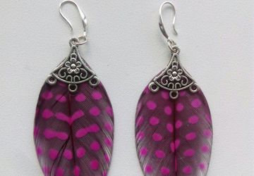 Серьги Перья фазана