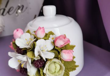 Сахарница+чайная ложечка "Дыхание весны"