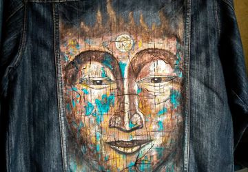 Джинсовка, ручная роспись