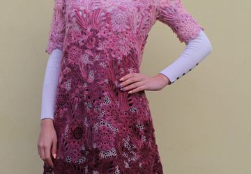 Мохеровое платье-туника "Ягодный микс"