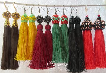 Серьги кисточки