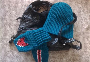 Шапка + митенки