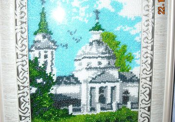 Картина бисером "Церковь"
