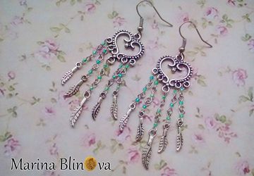 Серьги с бисером