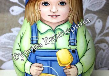 Неваляшка деревянная музыкальная