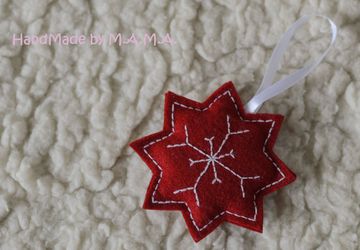 Новогодняя звезда из фетра