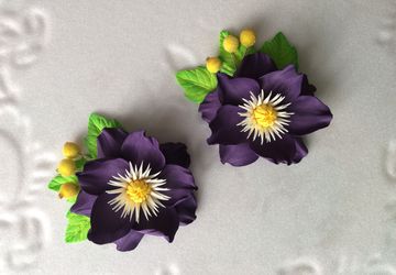 Заколки на волосы из фоамирана