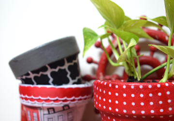 Декорируем горшок для цветов