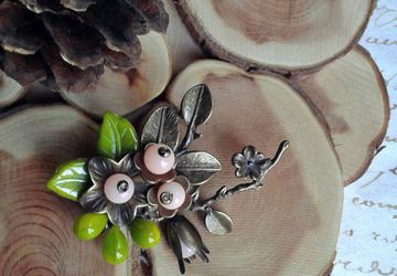 Брошь "Цветочный букет"