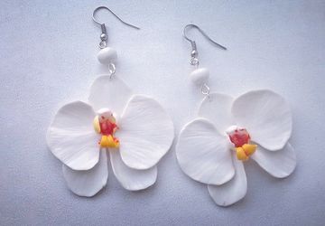 серьги орхидея