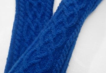 Митенки-рукава синие