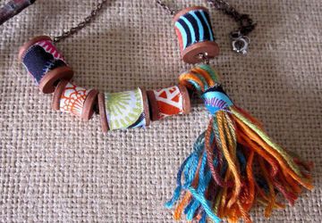 ОЖЕРЕЛЬЕ ИЗ МИНИ КАТУШЕК.