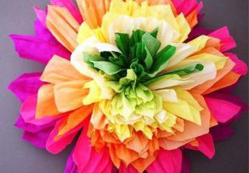 Цветы из гофрированной бумаги своими руками