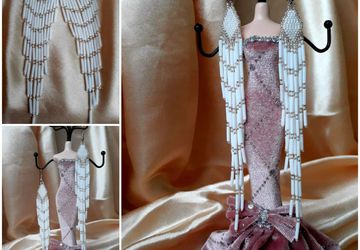 Серьги-кисти из японского бисера