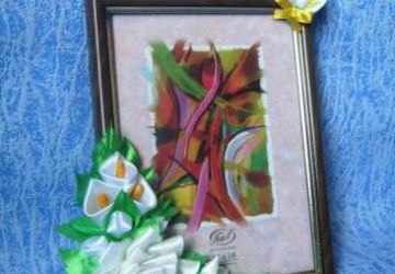 рамка "белая роза"