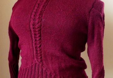 Бордовый джемпер ручной работы