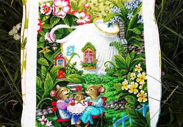 Картина из бисера - Мышки Хохотушки (полная зашивка)