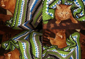Пледы ручной работы, связанные крючком