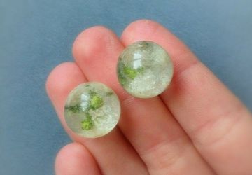 Серьги пуссеты "Сахарная вата"