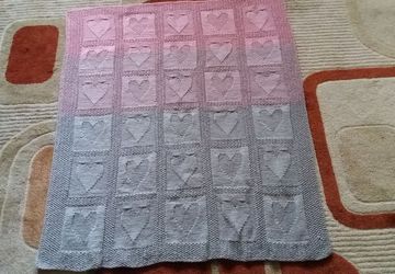 Одеяло для малышей "Сердечки"