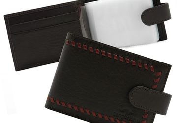 Кожаная визитница ручной работы Cangurione 3312-002 DP/Brown