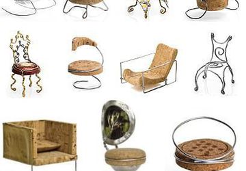 Миниатюрные стулья из проволоки от шампанского.