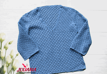 Кофточка вязанная крючком с короткими рукавами