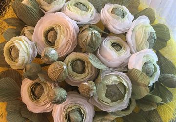 Видео МК - Ранункулюсы из гофрированной бумаги