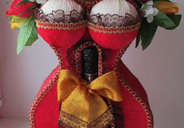 Корсет с конфетами и коньяком "Роковая женщина"