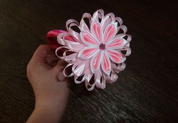 ободок в технике канзаши (на заказ)