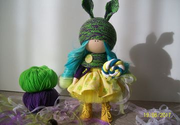 Кукла игровая интерьерная текстильная